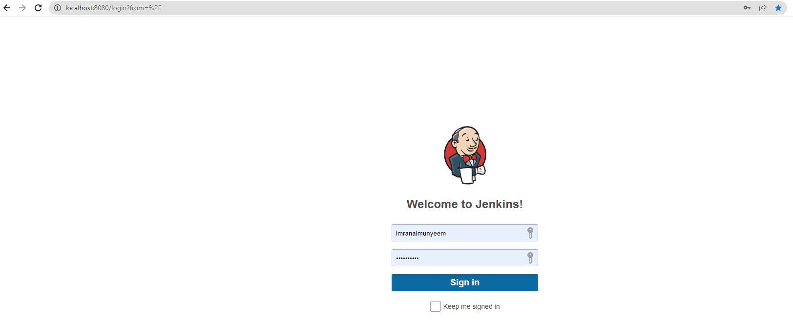 The Jenkins login screen.